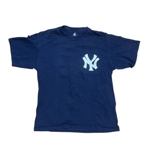 Majestic MLB New York Yankees Navy 2008 Y2K A-Rod Men T Shirt Sz L